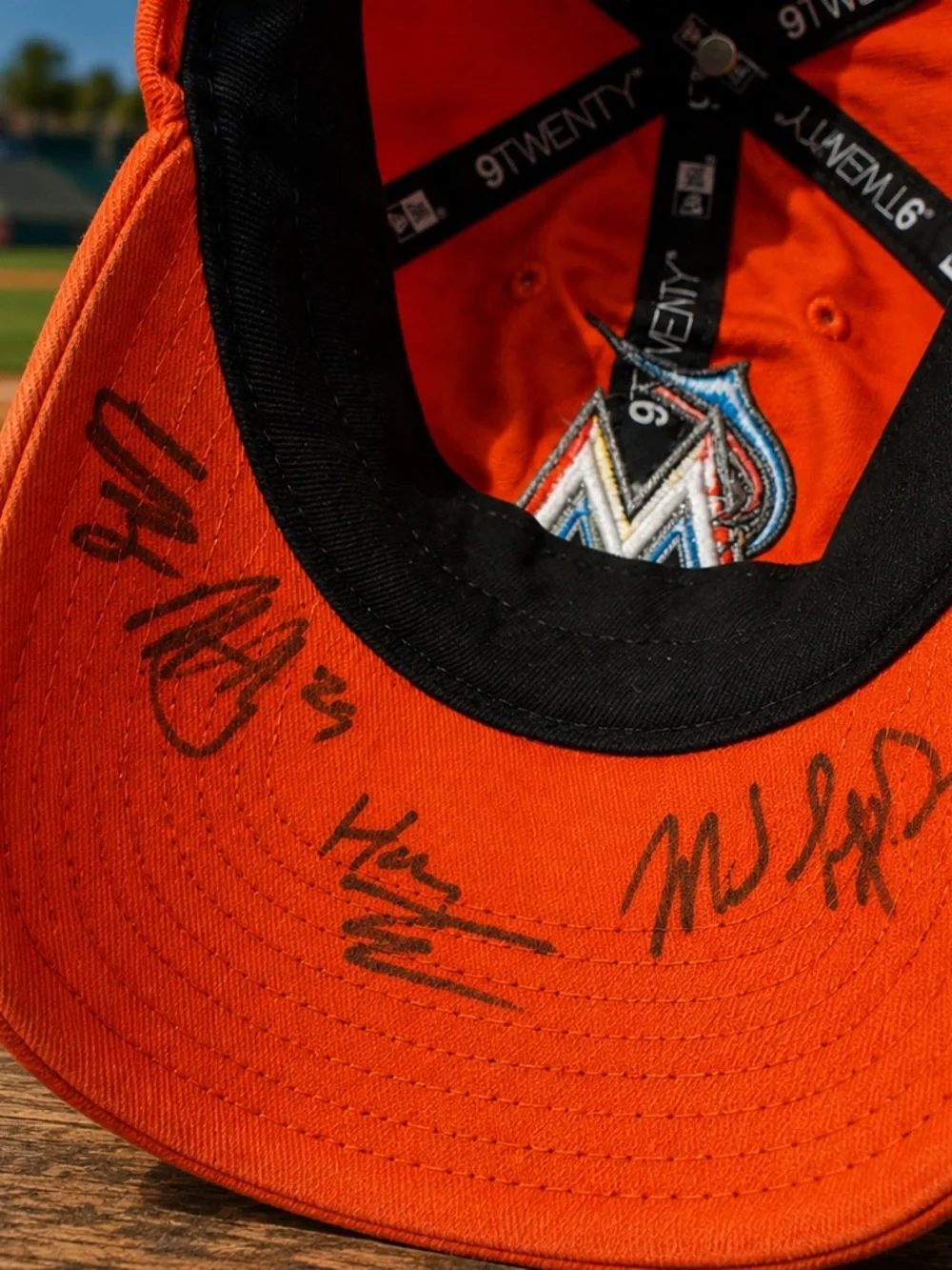 Autographed Signed 2012 Miami Marlins New Era Youth Hat 9TWENTY